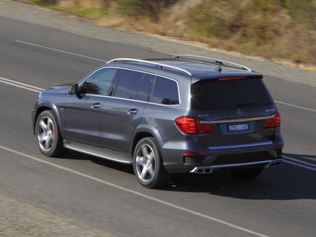 Обои картинки фото автомобили, mercedes-benz, x166, au-spec, amg, gl, 63, темный, 2013г