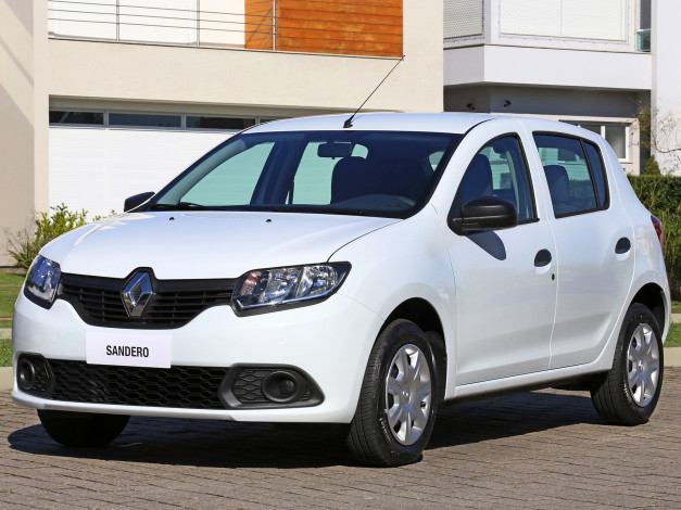Обои картинки фото автомобили, renault, authentique, 2014г, sandero, br-spec, светлый