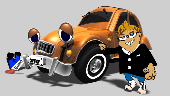 Обои картинки фото рисованные, комиксы, автомобиль