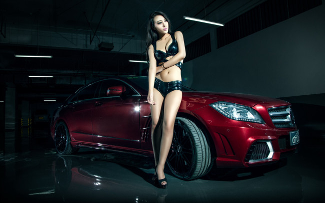 Обои картинки фото автомобили, авто с девушками, азиатка, автомобиль, девушка