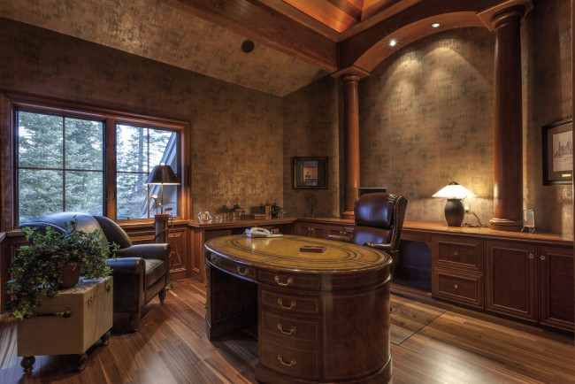 Обои картинки фото интерьер, кабинет,  библиотека,  офис, стол, кресло