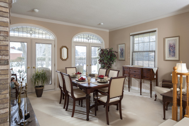 Обои картинки фото интерьер, столовая, стол, стулья