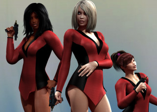 Картинка 3д+графика фантазия+ fantasy девушки оружие фон взгляд