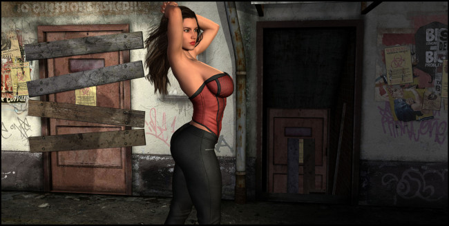 Обои картинки фото 3д графика, люди , people, девушка, взгляд, фон