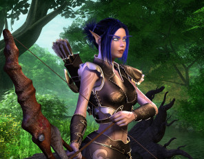 Картинка 3д+графика эльфы+ elves эльфийка взгляд фон