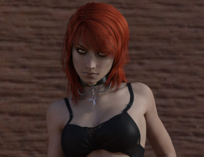 Картинка 3д+графика люди+ people девушка взгляд фон