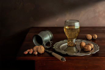 Картинка еда натюрморт бокал орехи