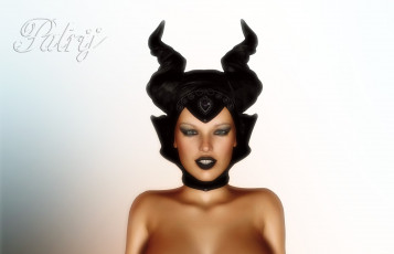 Картинка 3д+графика существа+ creatures девушка взгляд фон демон