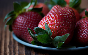 Картинка еда клубника +земляника макро