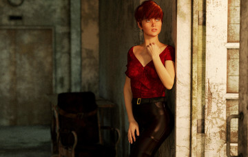 Картинка 3д+графика люди+ people фон взгляд девушка