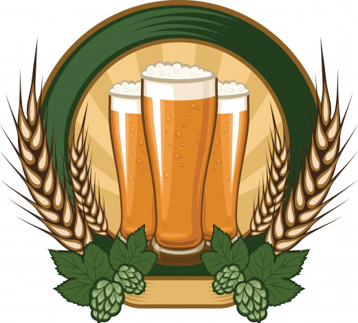 Обои картинки фото векторная графика, еда , food, бокалы, пиво
