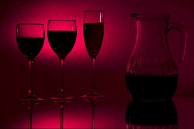 Обои картинки фото еда, напитки,  вино, графин, бокалы