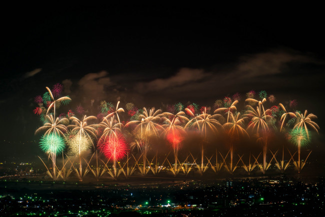 Обои картинки фото разное, салюты,  фейерверки, ночь, фейерверк