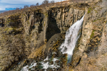 Картинка природа водопады водопад река лес
