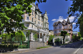 Картинка карловы+вары города -+улицы +площади +набережные особняки улица Чехия карловы вары