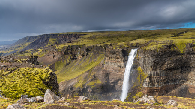 Обои картинки фото природа, водопады, водопад, река, лес