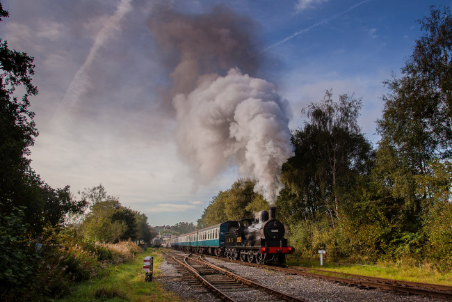 Обои картинки фото техника, паровозы, паровоз, рельсы