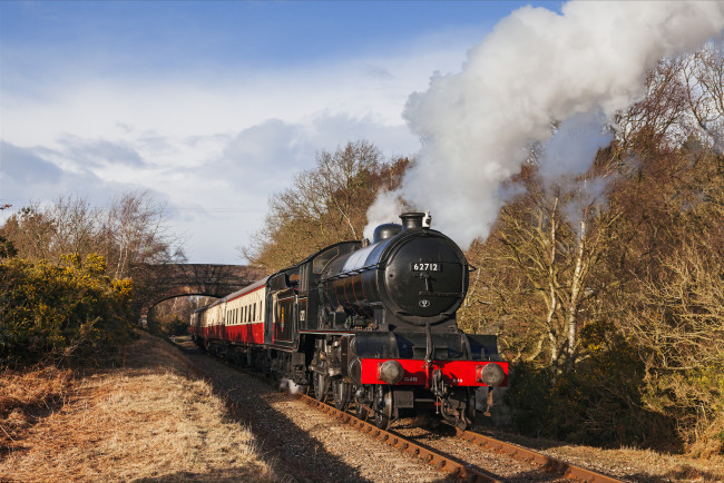 Обои картинки фото техника, паровозы, паровоз, рельсы