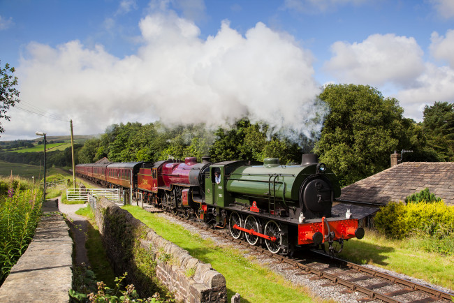 Обои картинки фото техника, паровозы, рельсы, паровоз