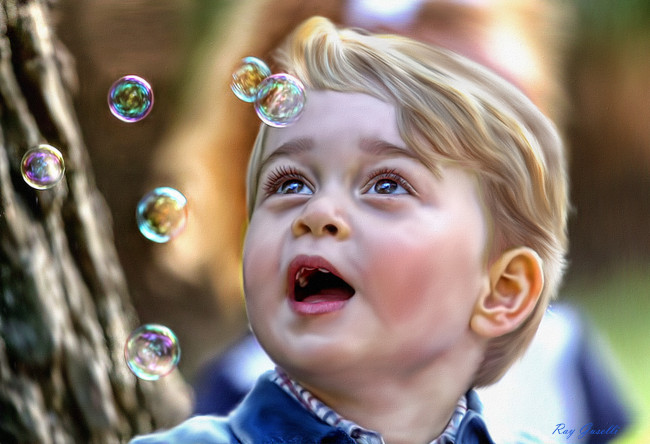 Обои картинки фото рисованное, люди, портрет, мальчик, картина