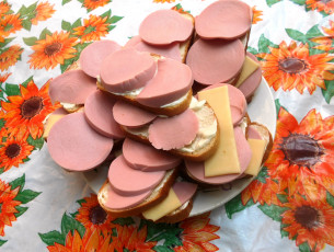 Картинка еда бутерброды +гамбургеры +канапе колбаса хлеб сыр