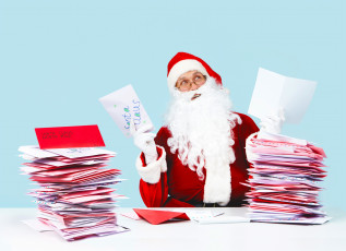 Картинка праздничные дед+мороз +санта+клаус письма санта