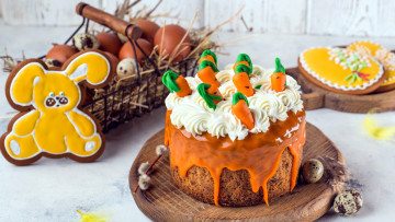 Картинка праздничные пасха кулич яйца печенье