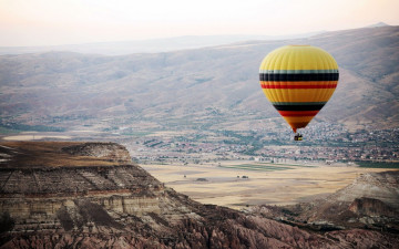 Картинка авиация воздушные+шары горы шар воздушный