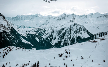 Картинка природа горы снег панорама