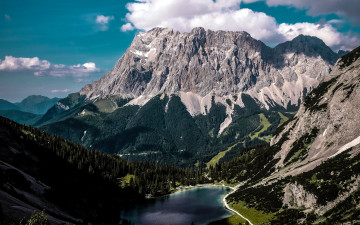 Картинка природа пейзажи озеро лес горы