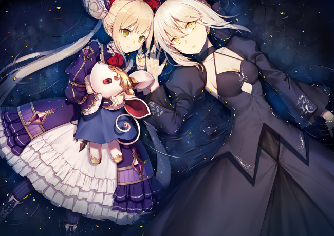 Обои картинки фото аниме, fate, stay night, девушки
