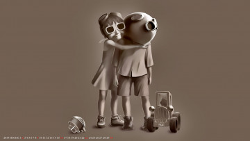 Картинка календари рисованные +векторная+графика 2019 calendar шлем очки дети ребенок девочка