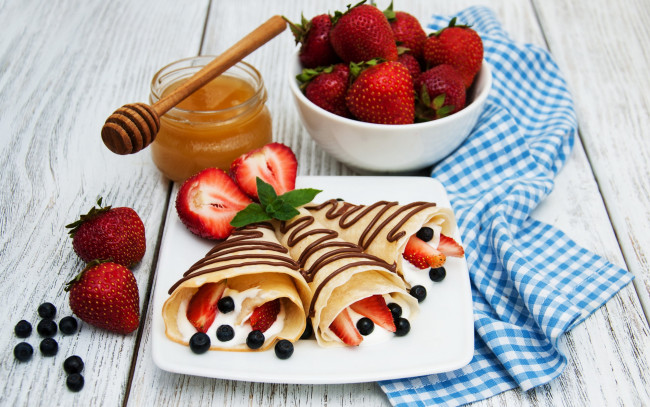 Обои картинки фото еда, блины,  оладьи