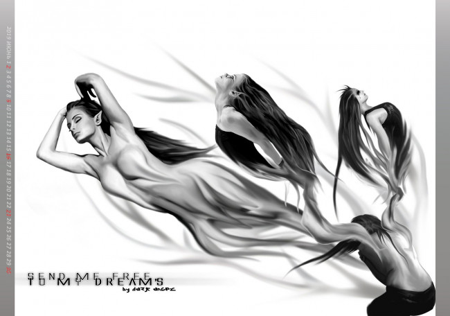 Обои картинки фото календари, рисованные,  векторная графика, девушка, calendar, 2019, женщина, существо, образ, силуэт