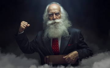 Картинка мужчины -+unsort седина борода жест