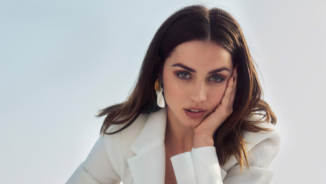 Обои картинки фото девушки, ana de armas, актриса, шатенка, лицо, жакет