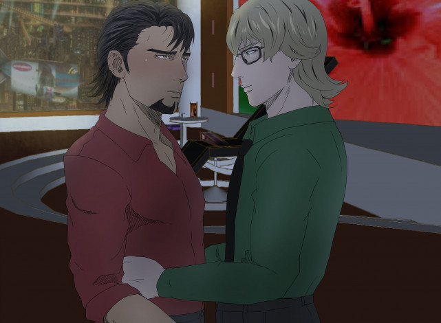 Обои картинки фото аниме, tiger and bunny, тигр, и, кролик