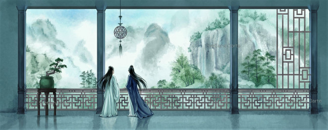 Обои картинки фото аниме, mo dao zu shi, персонажи, гусу