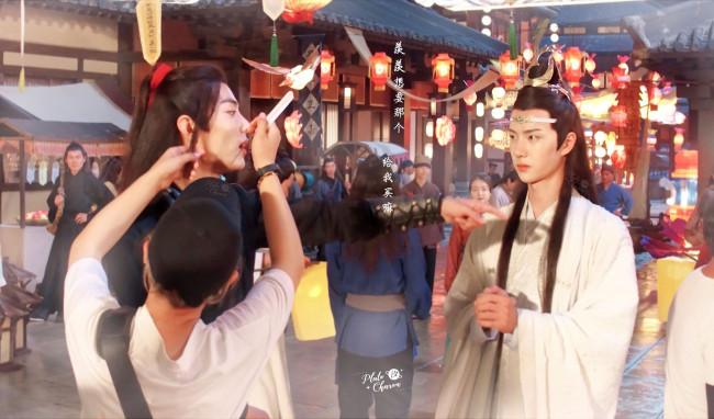 Обои картинки фото разное, знаменитости, ван, ибо, сяо, чжань, съемки, костюмы, люди