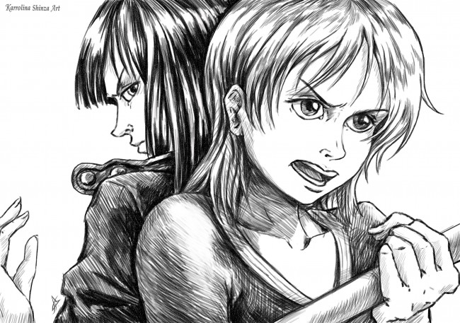 Обои картинки фото аниме, one piece, девушки