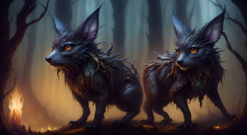 Картинка фэнтези существа нейросети графика нейроарт ai art нейронные сети рисунки нейро искусство