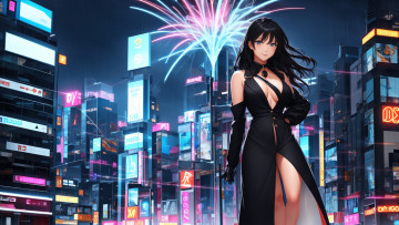 Картинка аниме город +улицы +интерьер +здания нейросети графика нейроарт ai art нейронные сети рисунки нейро искусство