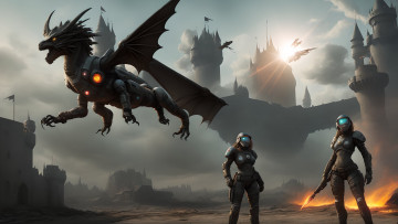 Картинка фэнтези роботы +киборги +механизмы нейросети графика нейроарт ai art нейронные сети рисунки нейро искусство робот