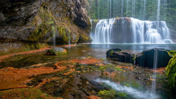Картинка lewis+river+falls gifford+pinchot+national+forest washington природа водопады lewis river falls gifford pinchot national forest