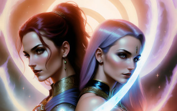 Картинка фэнтези девушки нейросети графика нейроарт ai art нейронные сети рисунки нейро искусство