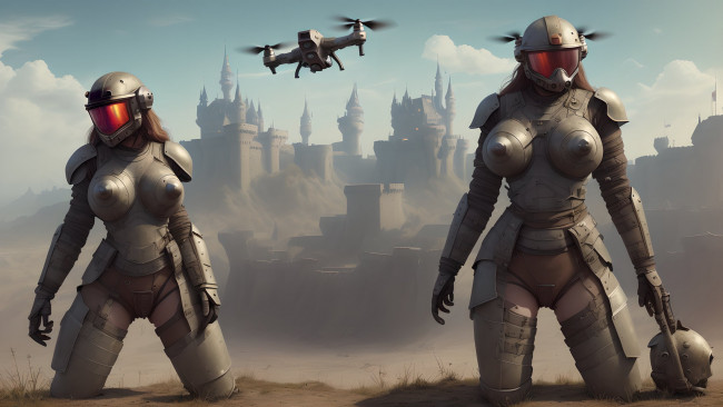 Обои картинки фото фэнтези, роботы,  киборги,  механизмы, нейросети, графика, нейроарт, ai, art, нейронные, сети, рисунки, нейро, искусство, робот