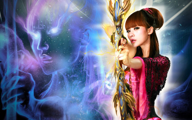 Обои картинки фото видео игры, red cliff, девушка, лучница, лук