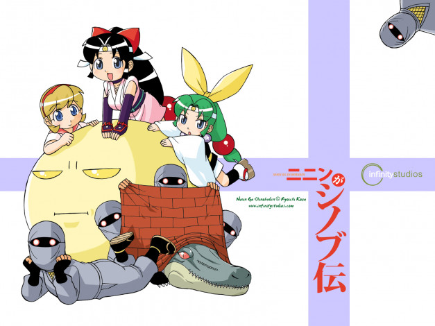 Обои картинки фото аниме, 2x2=shinobuden