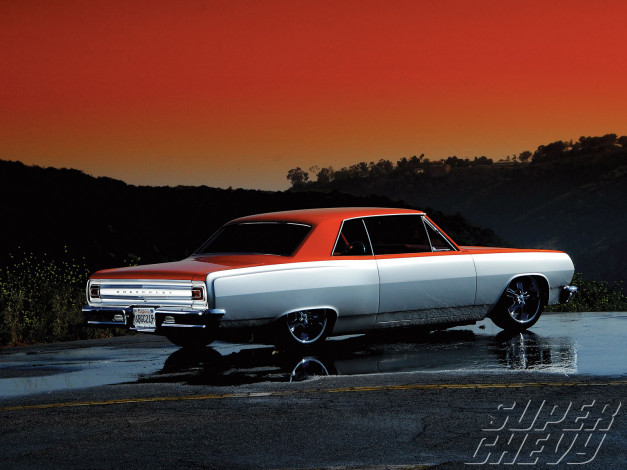 Обои картинки фото 1965, chevy, chevelle, автомобили, chevrolet