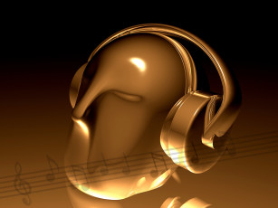 Картинка 3д графика другое наушники ноты
